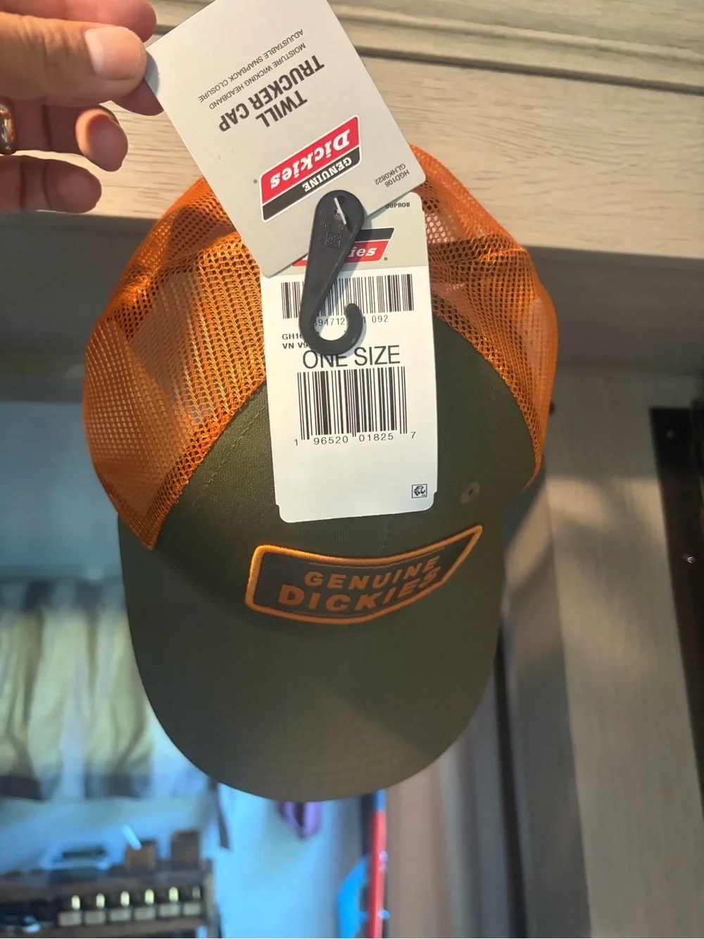 Dickies Olive Green and Orange Trucker Hat